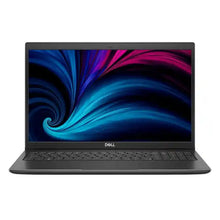 Dell laptop with screen open