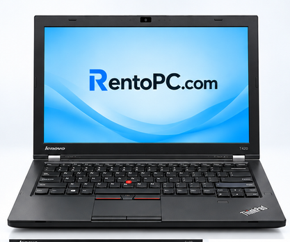 Lenovo ThinkPad T420 14-inch front view with RentoPC.com branding