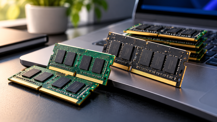 Laptop RAM modules for comparing 8GB and 16GB memory