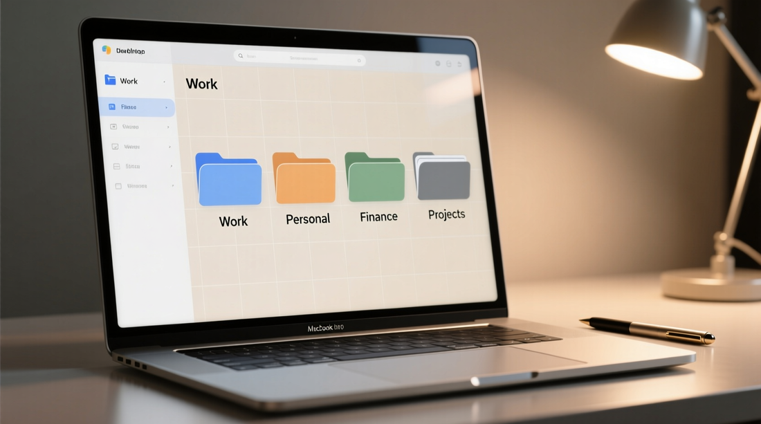 Organizing laptop files and folders