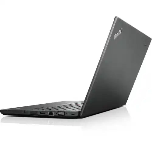 Black ThinkPad laptop on a white background