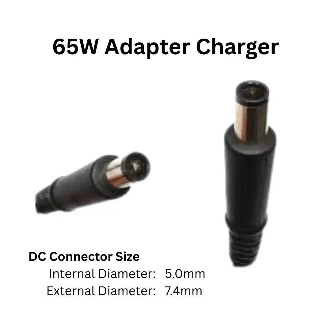 Original HP Big Round Pin Laptop Adapter 65W(Used-Mint Condition) - RENTOPC