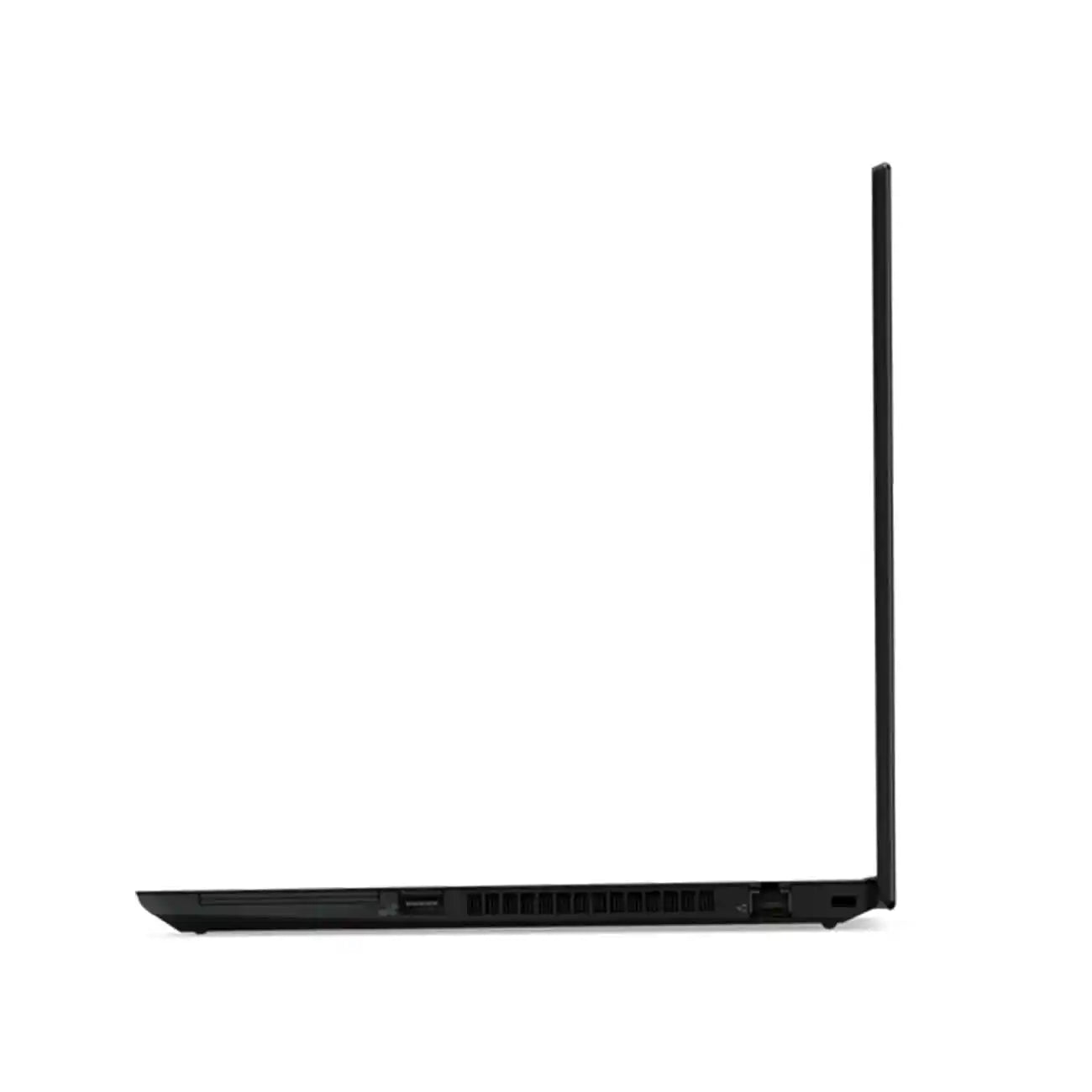 Black laptop on a white background