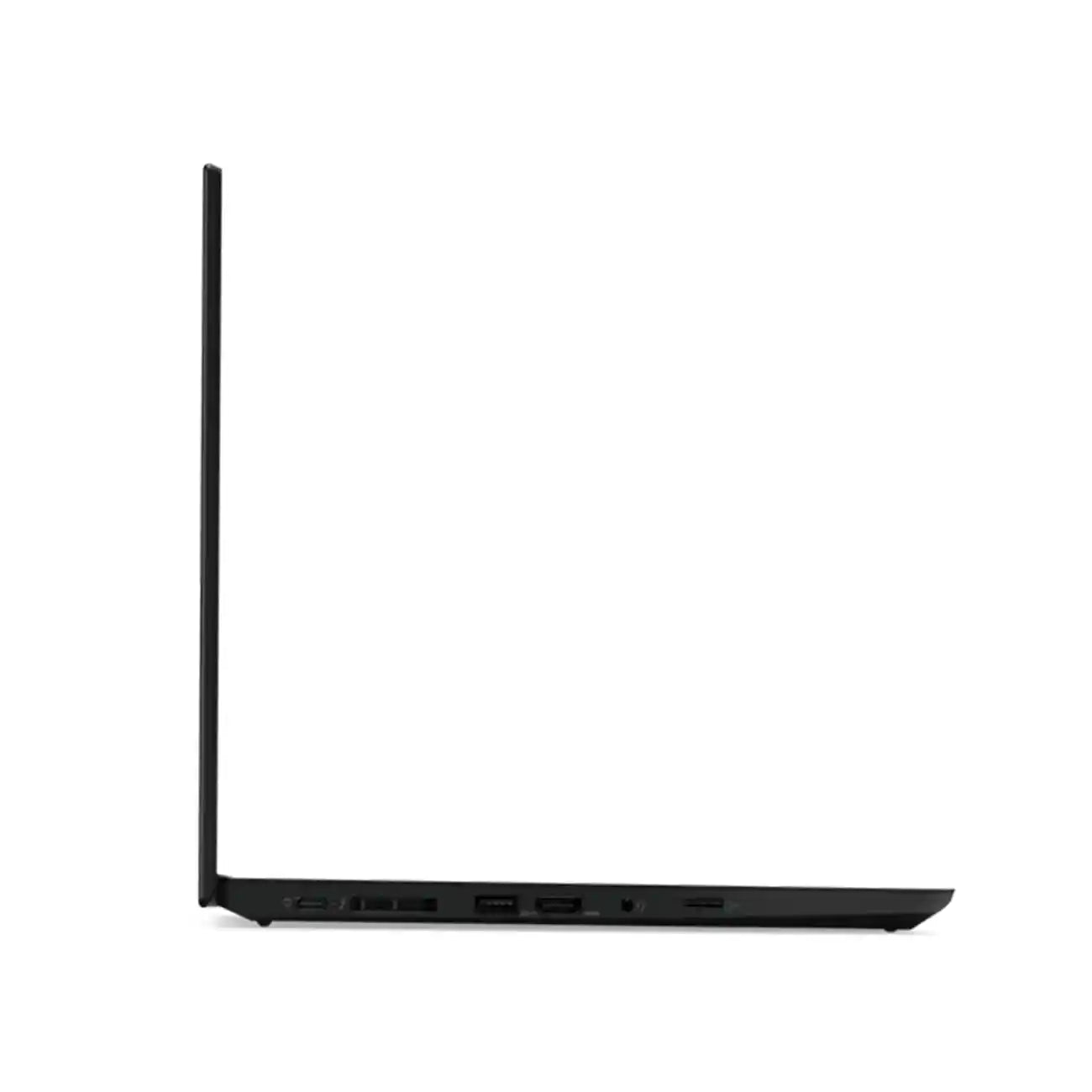 Black laptop on a white background