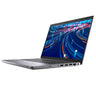 Laptop with a colorful display on a white background