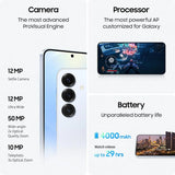 Samsung Galaxy S25 5G Smartphone with Galaxy AI (Icy Blue, 12GB RAM, 256GB Storage), Snapdragon 8 Elite, 50 MP Camera with ProVisual Engine and 4000mAh Battery - RENTOPC