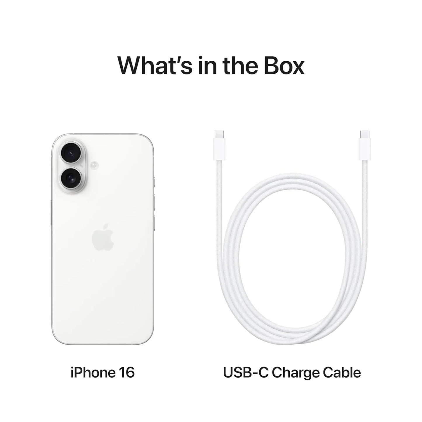 Apple iPhone 16 128 GB: 5G Mobile Phone with Camera Control, A18 Chip and a Big Boost in Battery Life. Works with AirPods; White - RENTOPC