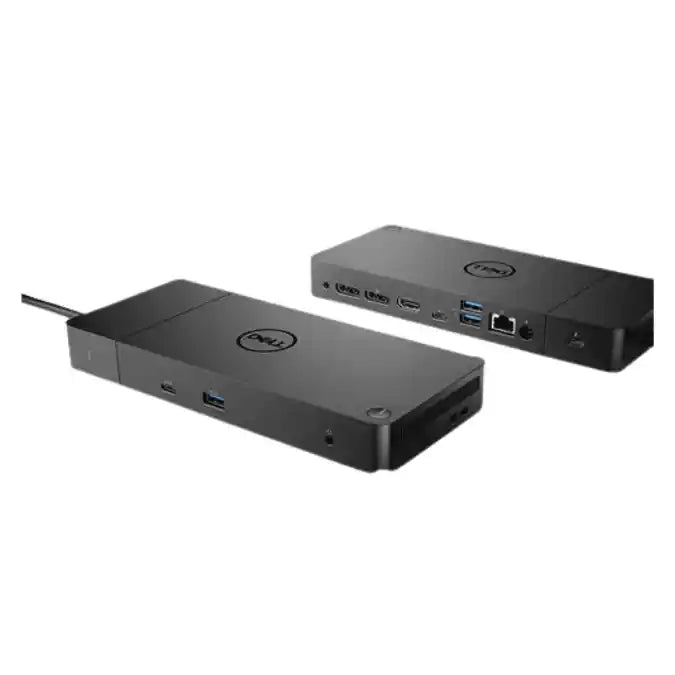 Dell USB-C hub with multiple ports on a white background