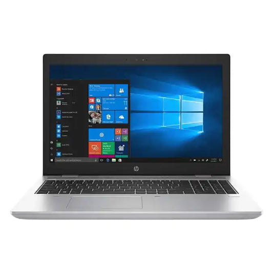 Laptop with Windows operating system on the screen on a white background