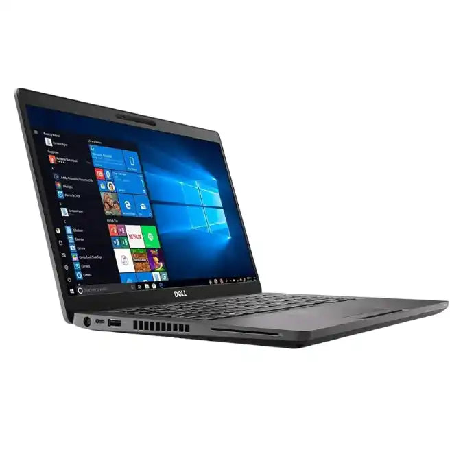 Laptop with Windows operating system on the screen on a white background