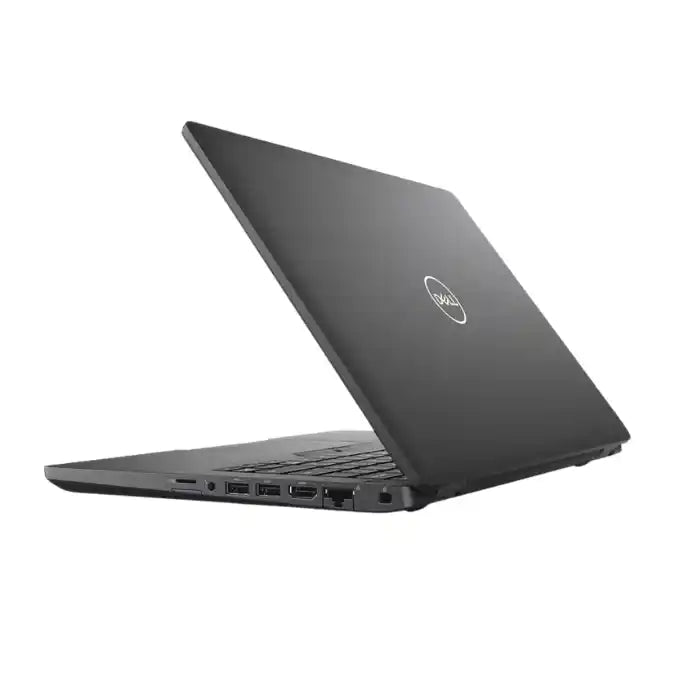Black Dell laptop on a white background