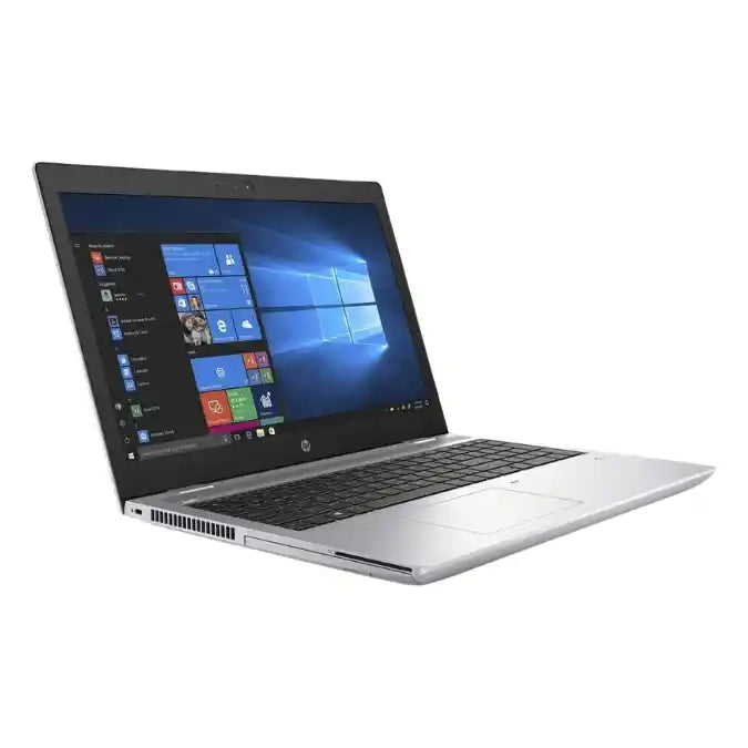 Laptop with Windows operating system on the screen on a white background
