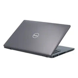 Gray Dell laptop on a white background
