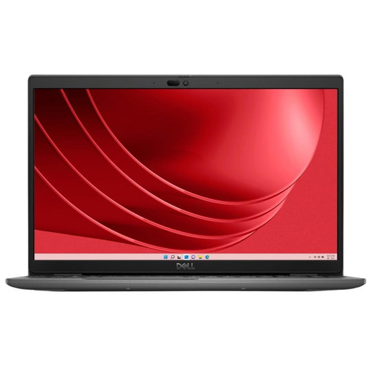 Dell Latitude 3340 laptop open with screen on, front view showing 13.3-inch display and keyboard
