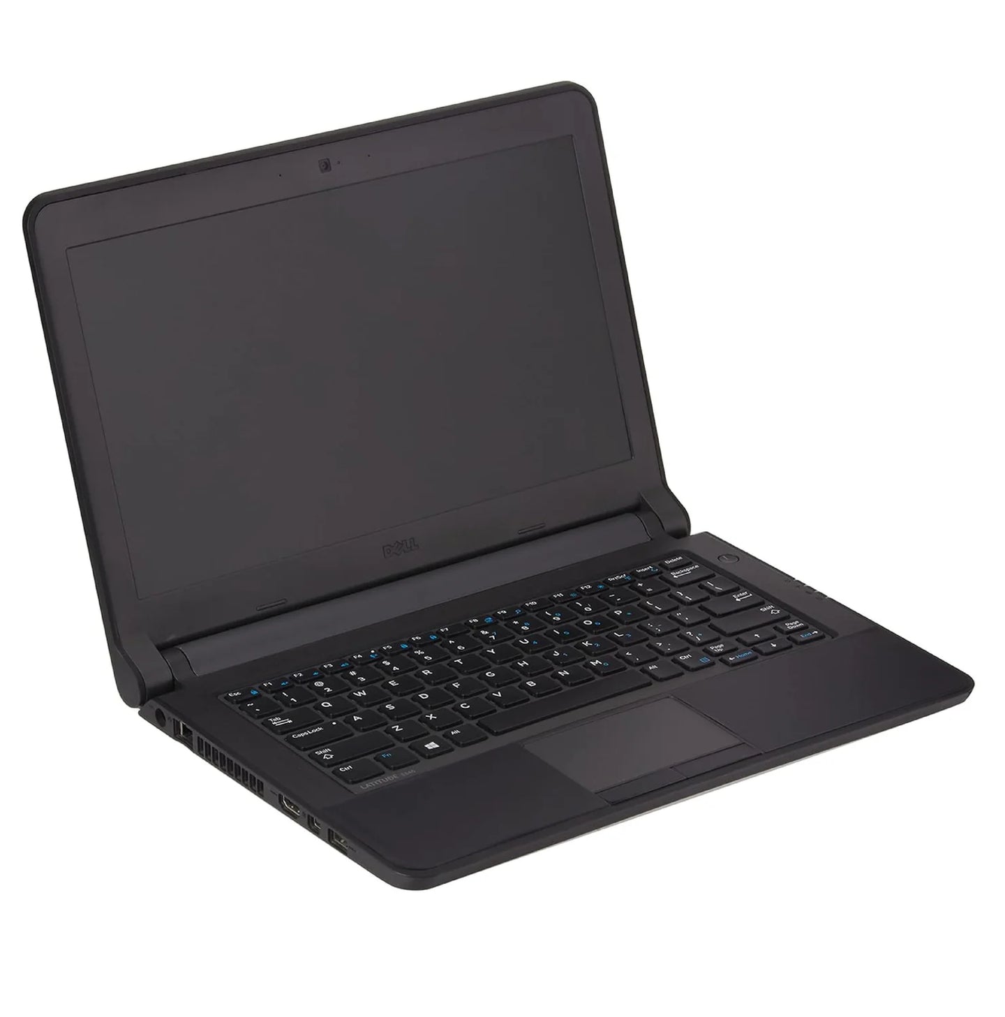 Dell Latitude 3340 laptop viewed from the front-left angle, open with display and keyboard visible