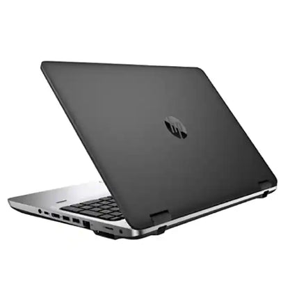 Laptop with HP logo on a white background