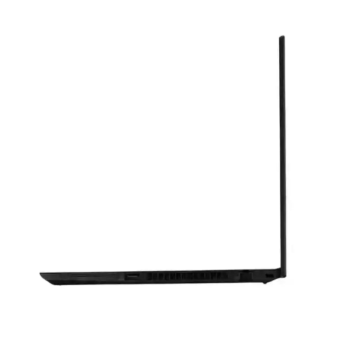 Black laptop on a white background