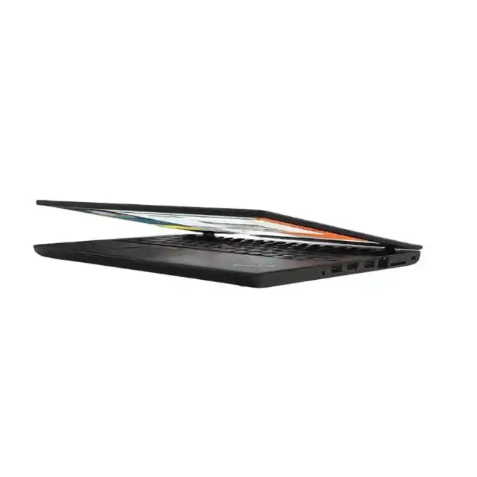 Open laptop on a white background