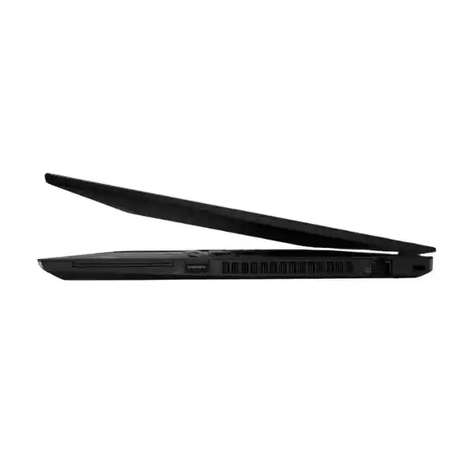 Black laptop on a white background