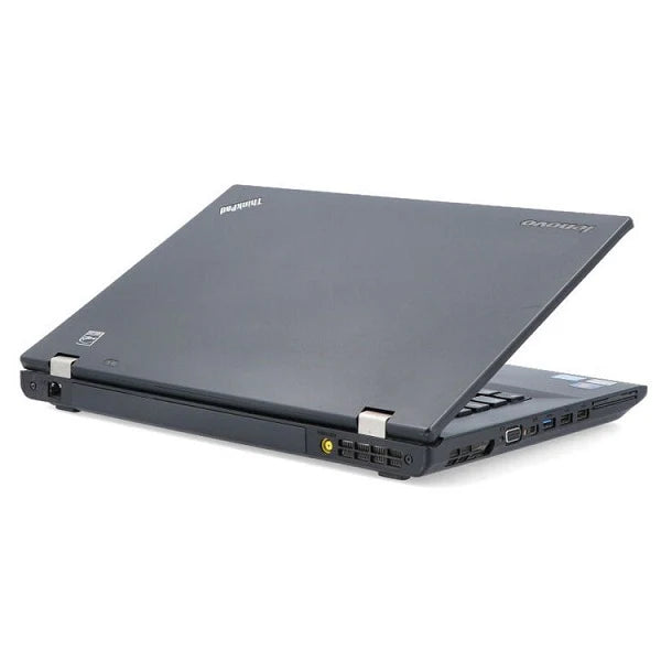 Black laptop on a white background