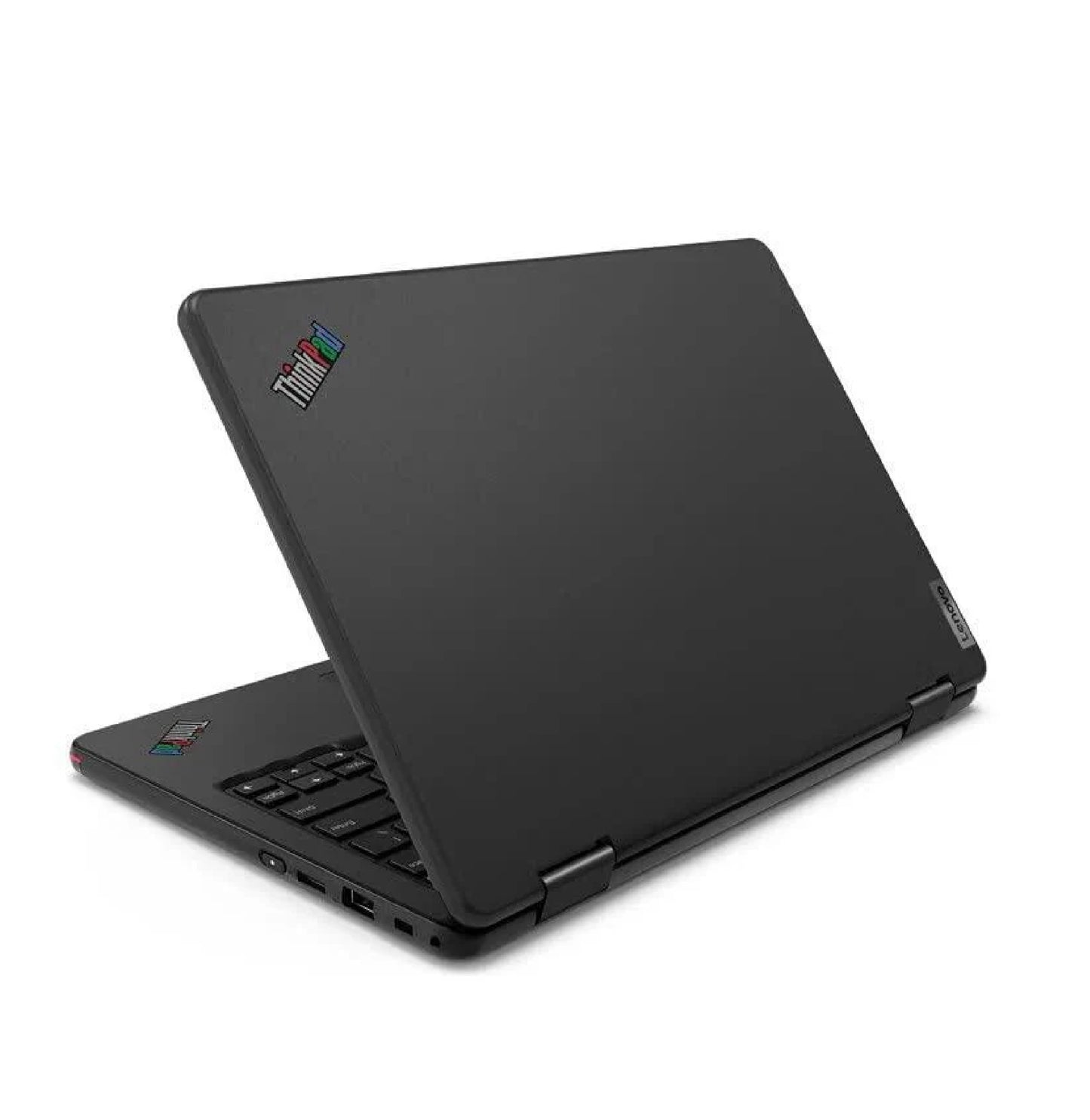 Lenovo ThinkPad Yoga 11E 7th Gen back cover view with ThinkPad logo ,durable rubber edges and hings.- Rentopc