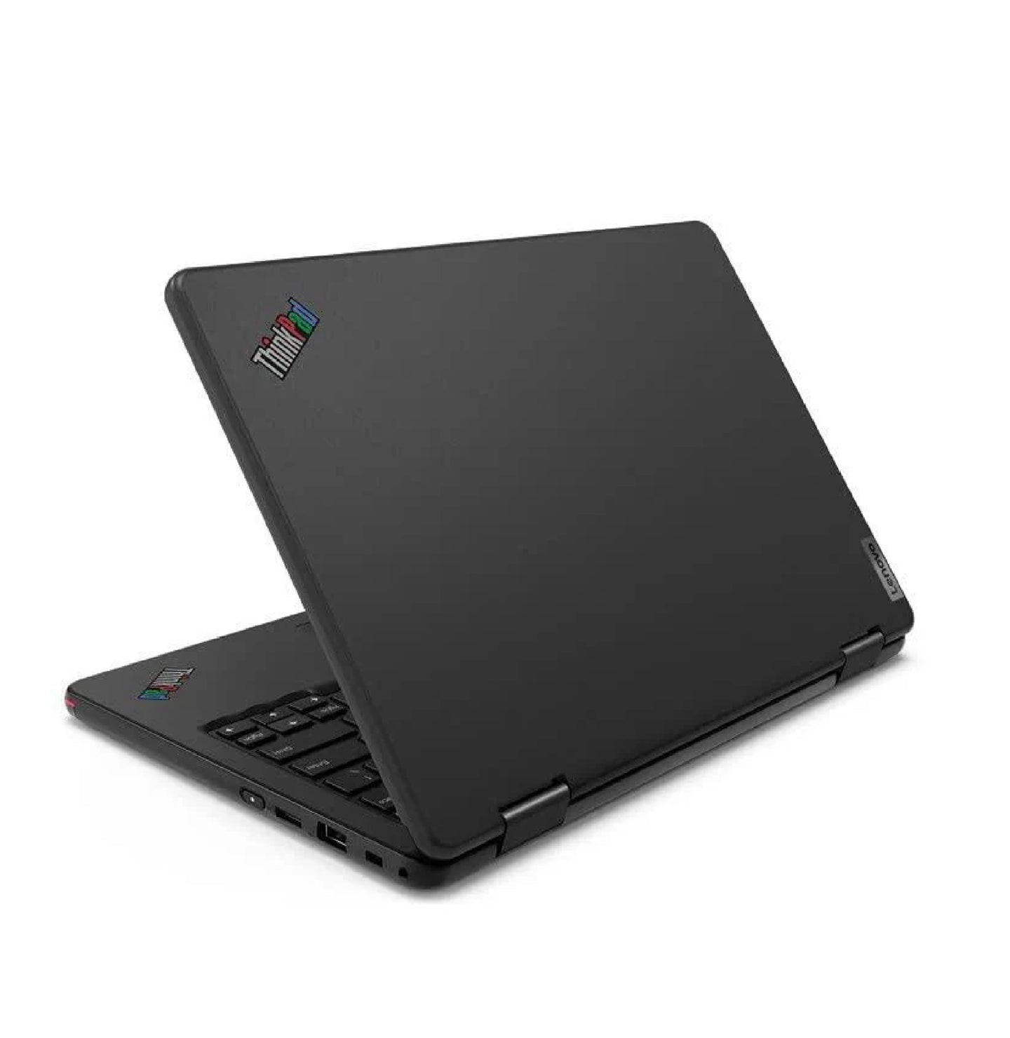 Lenovo ThinkPad Yoga 11E 7th Gen back cover view with ThinkPad logo ,durable rubber edges and hings.- Rentopc