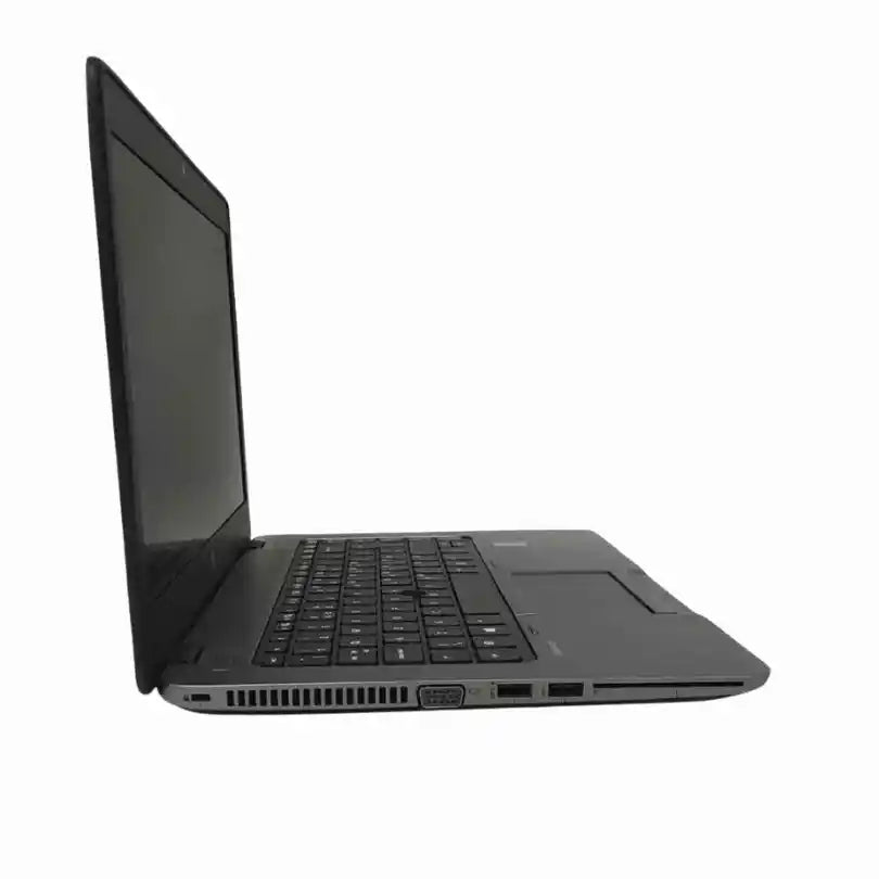 Black laptop on a white background
