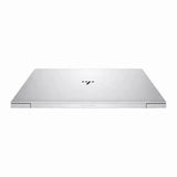 Silver laptop on a white background