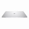 Silver laptop on a white background