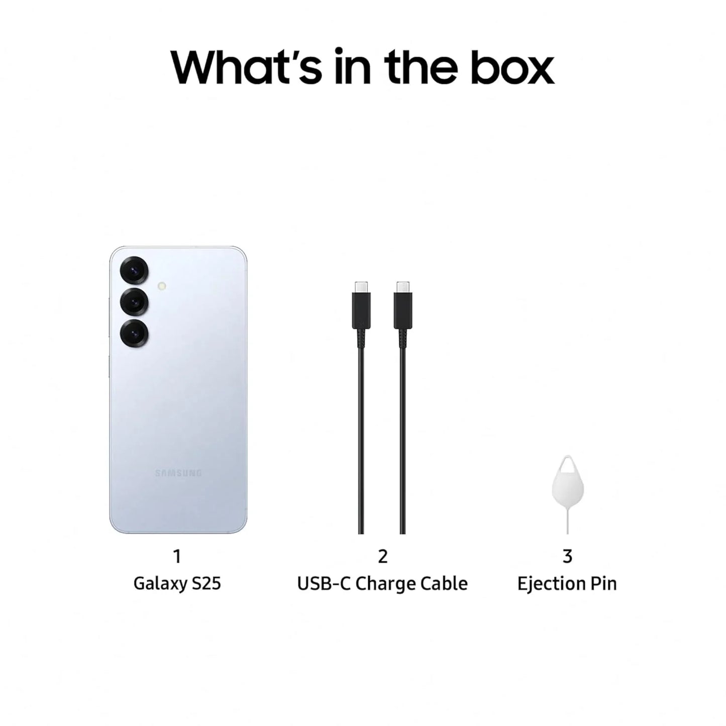 Samsung Galaxy S25 5G Smartphone with Galaxy AI (Icy Blue, 12GB RAM, 256GB Storage), Snapdragon 8 Elite, 50 MP Camera with ProVisual Engine and 4000mAh Battery - RENTOPC