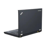 Black ThinkPad laptop on a white background
