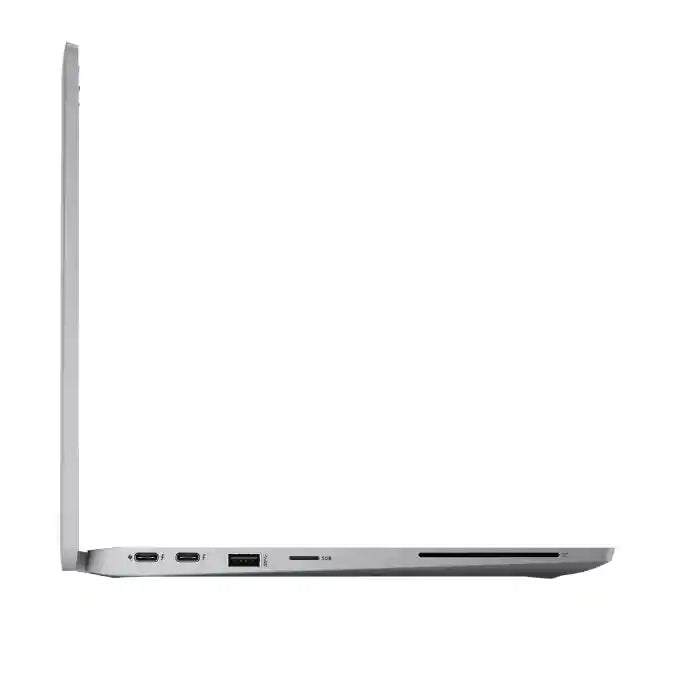Side view of a laptop on a white background