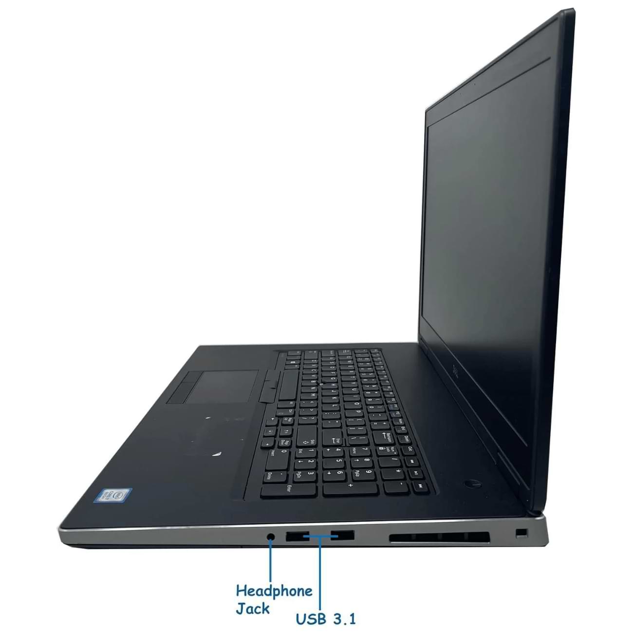 Dell precision 7730 Intel i7-8850H @2.6 Ghz 8th gen 6 cores FHD Nvidia Quadro P3200 6gb graphics card 17.3" laptop