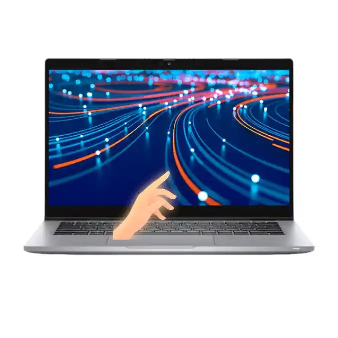 Laptop with a colorful abstract background on the screen