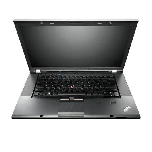 Laptop with ThinkPad logo on a white background