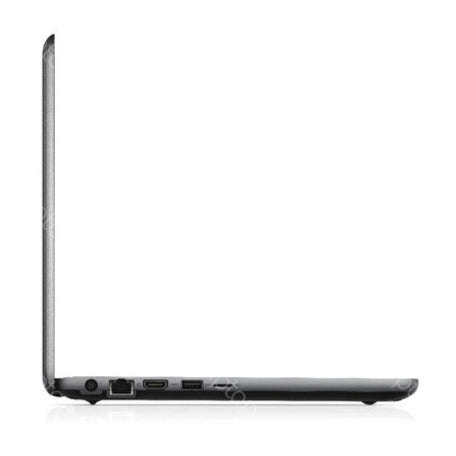 Dell Latitude 3380 left side view showing USB 3.0 ports, HDMI port, RJ45 Ethernet port, and audio combo jack.- Rentopc