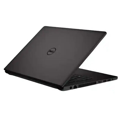 Black Dell laptop on a white background