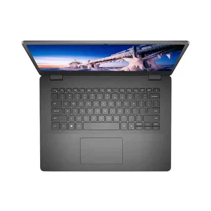 Black laptop on a white background