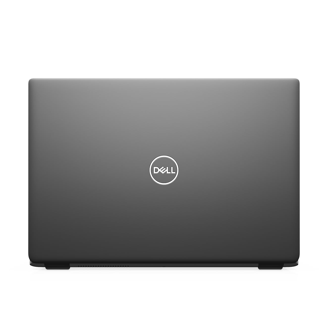 Closed top view of Dell Latitude 3410 laptop showing lid with Dell logo.- Rentopc