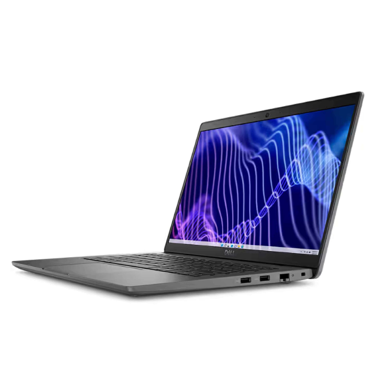 Right side view of Dell Latitude 3440 showing USB port and audio jack.- Rentopc