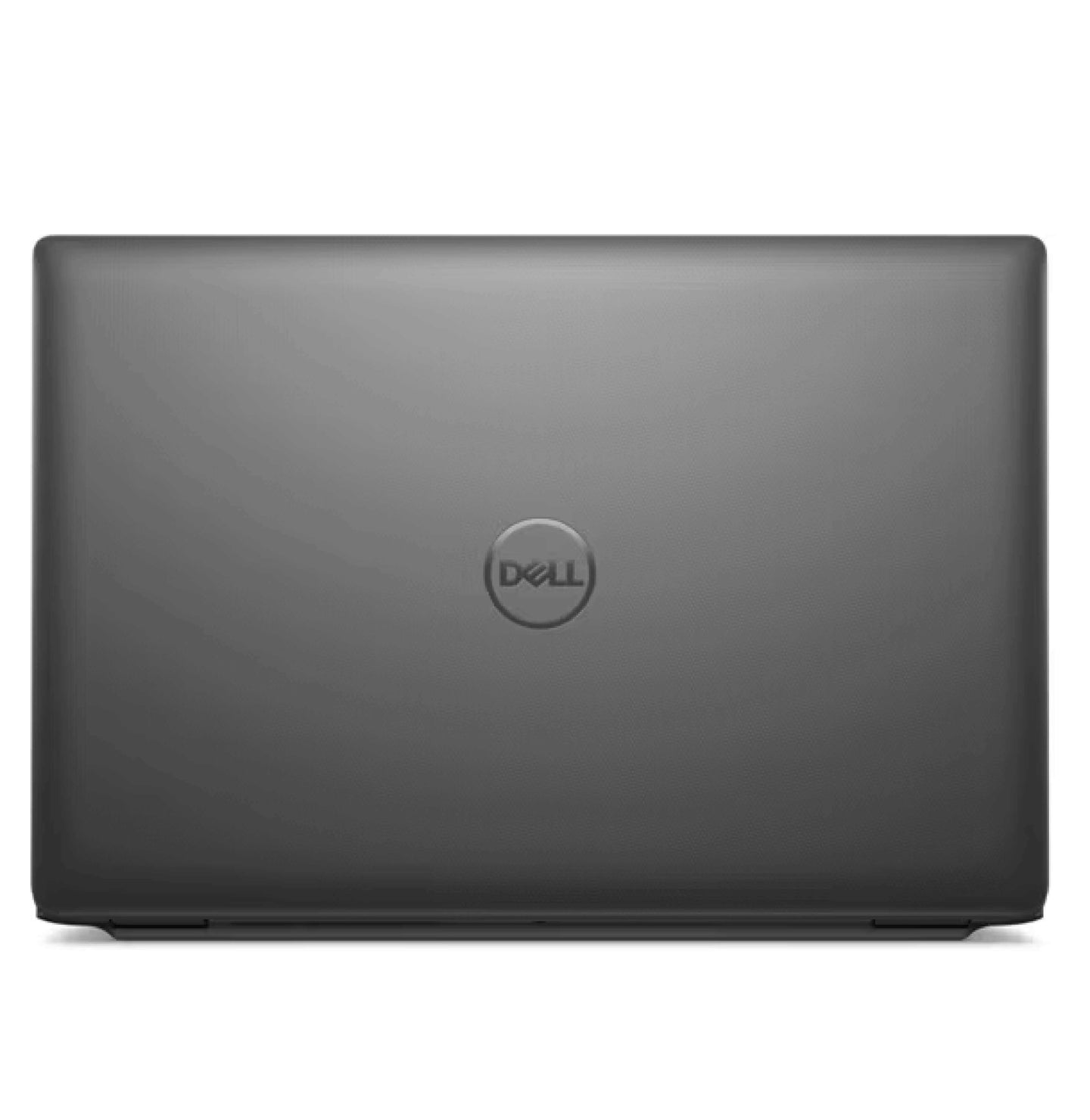 Top closed view of Dell Latitude 3440 laptop with Dell logo and sleek black finish.- Rentopc
