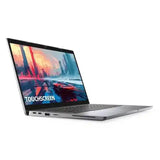 Laptop with touchscreen feature on a white background