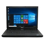Black Dell laptop with Windows operating system on the screen