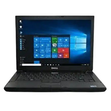 Black Dell laptop with Windows operating system on the screen