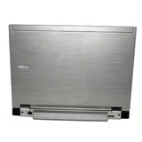Silver Dell laptop on a white background