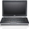 A Dell laptop with a black screen and black keyboard deck, featuring silver trim around the edges, shown open against a white background.