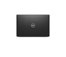 A closed black Dell laptop shown from the top on a plain white background.