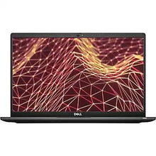 Laptop with a geometric pattern on the screen on a white background