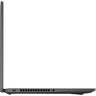 Side view of a black laptop on a white background