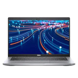 Laptop with a colorful display on a white background